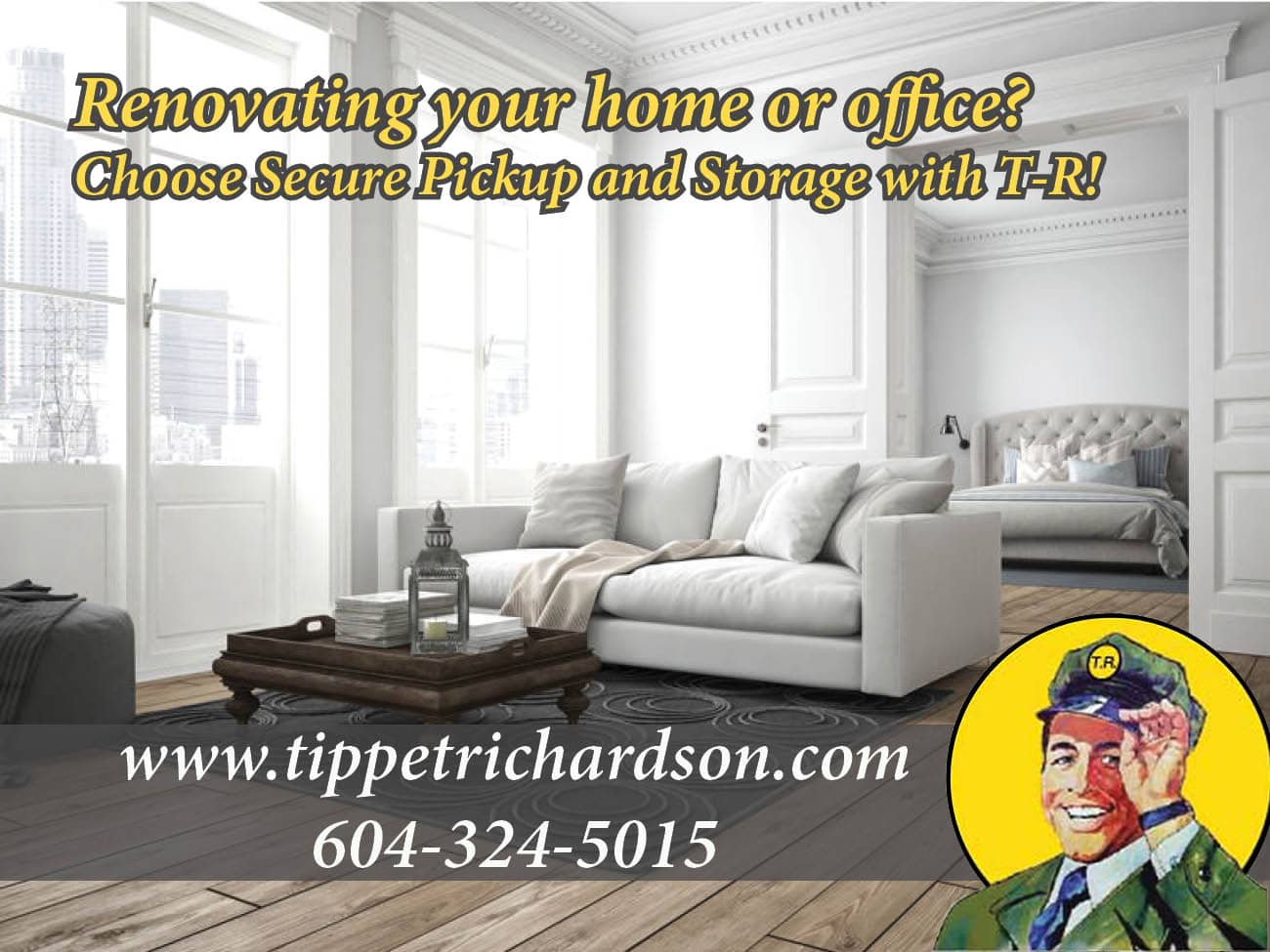T.R. services offer pick up & storage for your sofa, bed, or table