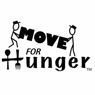 White and black Move For Hunger logo