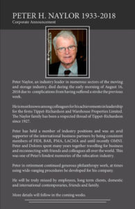 Peter H Naylor news feed and image update and announcement
